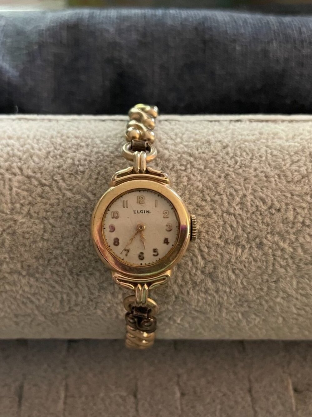 Vintage Gold Watch Elgin 1940s Deco Mid Century 10k Gold Filled Not Working